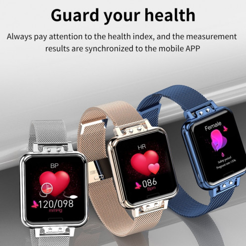 ZL13 1,22 pouces écran couleur IP67 montre intelligente étanche, moniteur de sommeil de soutien / moniteur de fréquence cardiaque / rappel de cycle menstruel, style: bracelet en cuir rouge SH03421483-014