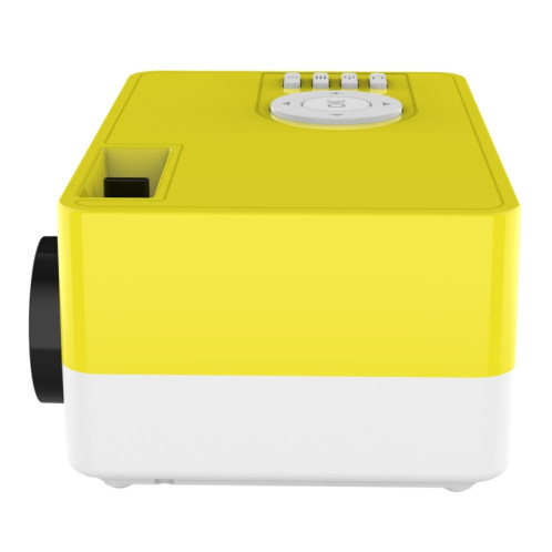 Mini projecteur LED domestique J15 1920 x 1080P HD avec support de montage sur trépied AV / HDMI x 1 / USB x1 / TF x 1, type de prise: prise américaine (jaune blanc) SH102D1952-017