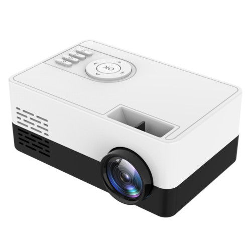 J15 1920 x 1080P HD Mini projecteur LED domestique avec support de montage sur trépied AV / HDMI x 1 / USB x1 / TF x 1, Type de prise: Prise UK (Noir Blanc) SH103A299-017