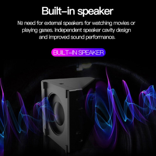 J15 1920 x 1080P HD Mini projecteur LED domestique avec support de montage sur trépied AV / HDMI x 1 / USB x1 / TF x 1, Type de prise: Prise UK (Noir Blanc) SH103A299-017