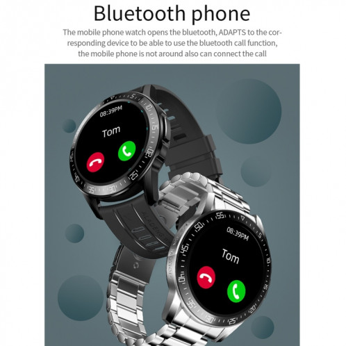 GT3 Montre intelligente à écran rond complet de 1,3 pouces, moniteur de sommeil de soutien / moniteur de fréquence cardiaque / surveillance de la température (noir) SH501A73-014