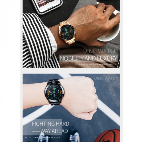 GT3 Montre intelligente à écran rond complet de 1,3 pouces, moniteur de sommeil de soutien / moniteur de fréquence cardiaque / surveillance de la température (noir) SH501A73-014