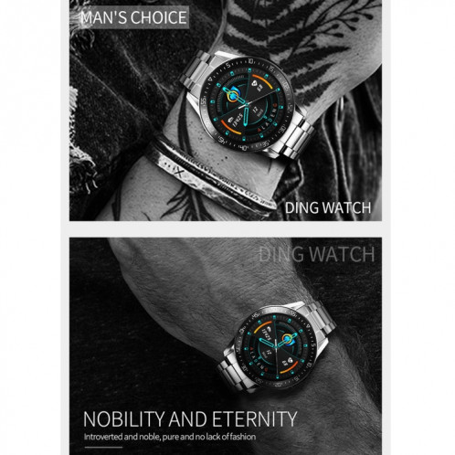 GT3 Montre intelligente à écran rond complet de 1,3 pouces, moniteur de sommeil de soutien / moniteur de fréquence cardiaque / surveillance de la température (noir) SH501A73-014