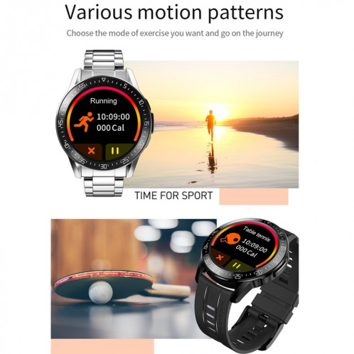 GT3 Montre intelligente à écran rond complet de 1,3 pouces, moniteur de sommeil de soutien / moniteur de fréquence cardiaque / surveillance de la température (noir) SH501A73-014