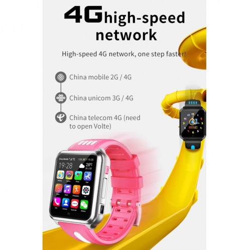 H1 1,54 pouce Screen Full-Fit Screen Dual Cameras Smart Phone Watch, Prise en charge de la carte SIM / Suivi GPS / Trajectoire en temps réel / Surveillance de la température (gris noir) SH201A701-016