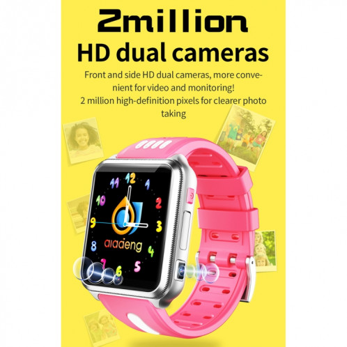 H1 1,54 pouce Screen Full-Fit Screen Dual Cameras Smart Phone Watch, Prise en charge de la carte SIM / Suivi GPS / Trajectoire en temps réel / Surveillance de la température (gris noir) SH201A701-016
