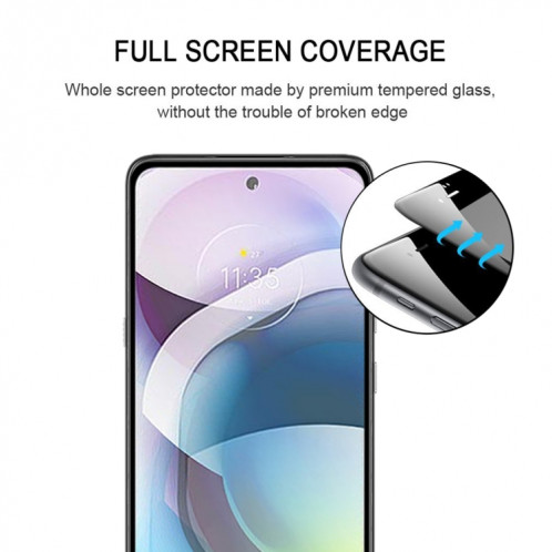 Pour Motorola Moto G 5G Full Glue Film en verre trempé plein écran SH26131647-08