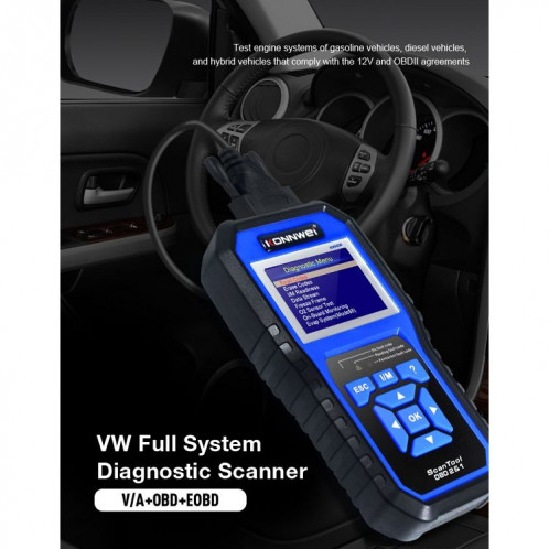 KONNWEI KW450 voiture 2.8 pouces TFT écran couleur testeur de batterie prise en charge 2 langues / système XP WIN7 WIN8 WIN10 SK0902680-020