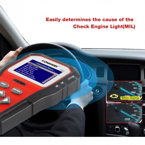 KONNWEI KW860 voiture 2.8 pouces TFT écran couleur testeur de batterie prend en charge 8 langues / I fonction d'analyse de clé SK09061080-022