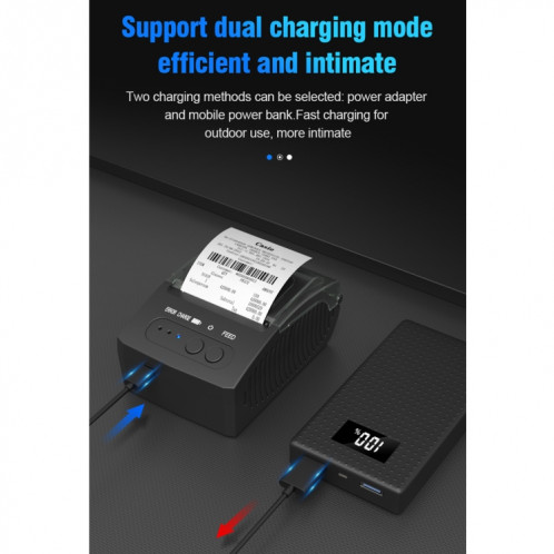 5811DD 58mm Bluetooth 4.0 imprimante thermique portative de reçus Bluetooth, SH8801572-018