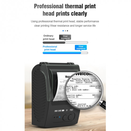 5811DD 58mm Bluetooth 4.0 imprimante thermique portative de reçus Bluetooth, SH8801572-018