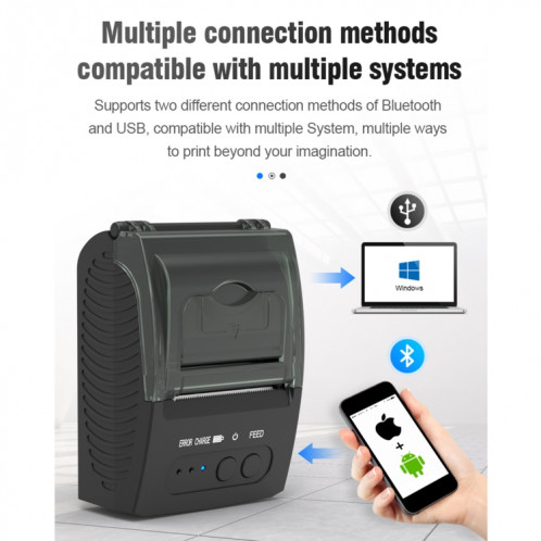 5811DD 58mm Bluetooth 4.0 imprimante thermique portative de reçus Bluetooth, SH8801572-018