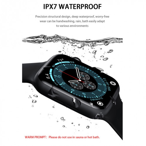 DW35 Montre intelligente étanche IP67 plein écran de 1,75 pouces, moniteur de sommeil / moniteur de fréquence cardiaque / appel Bluetooth (noir) SH801C1660-014