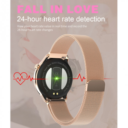 F80 1.3 pouces TFT écran couleur IP68 montre intelligente pour femmes étanche, moniteur de température corporelle de soutien / tensiomètre / rappel de cycle menstruel SH901A762-014