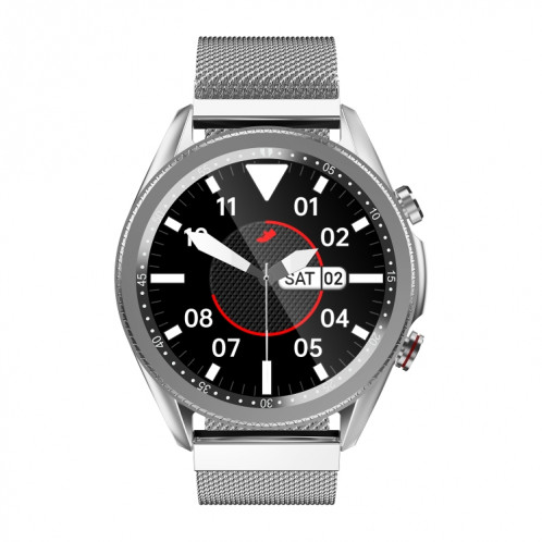 M98 1,28 pouces IPS écran couleur IP67 montre intelligente étanche, moniteur de sommeil de soutien / moniteur de fréquence cardiaque / appel Bluetooth, style: bracelet en acier (argent) SH901B744-016