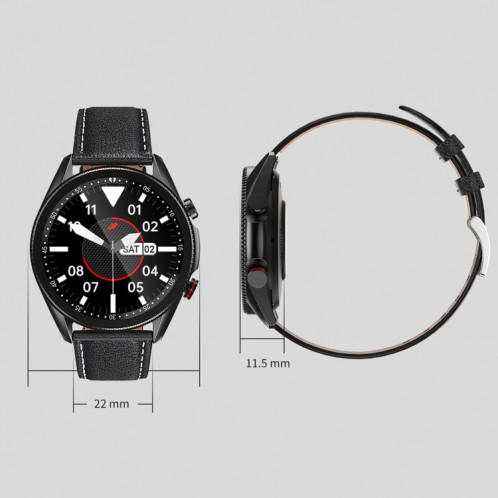 M98 1,28 pouces IPS écran couleur IP67 montre intelligente étanche, moniteur de sommeil de soutien / moniteur de fréquence cardiaque / appel Bluetooth, style: bracelet en acier (noir) SH901A912-016