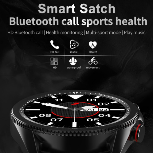 M98 1,28 pouces IPS écran couleur IP67 montre intelligente étanche, moniteur de sommeil de soutien / moniteur de fréquence cardiaque / appel Bluetooth, style: bracelet en acier (noir) SH901A912-016