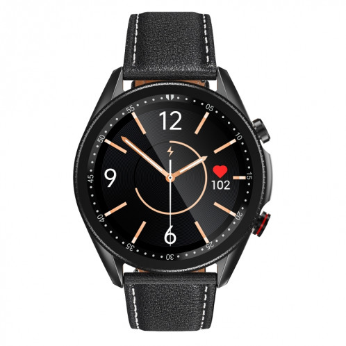 M98 1,28 pouces IPS écran couleur IP67 montre intelligente étanche, moniteur de sommeil de soutien / moniteur de fréquence cardiaque / appel Bluetooth, style: bracelet en cuir (noir) SH001A1318-016