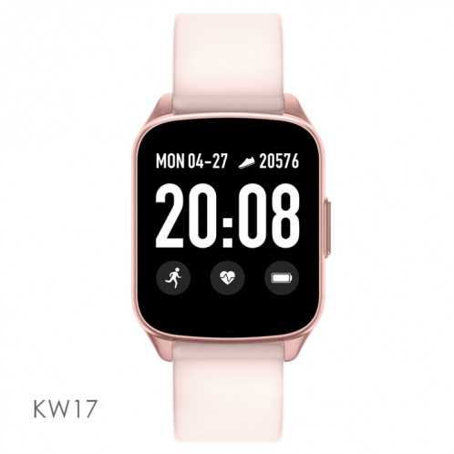 Lokmat KW17 1.3 pouces écran TFT IP68 montre intelligente étanche, moniteur de sommeil de soutien / moniteur de fréquence cardiaque / tensiomètre (rose) SL201A220-012