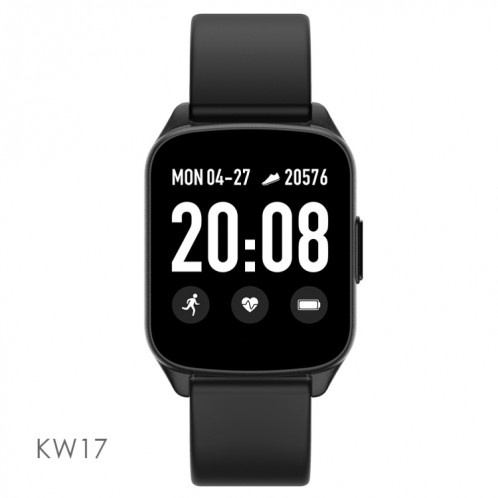 Lokmat KW17 1.3 pouces écran TFT IP68 montre intelligente étanche, moniteur de sommeil de soutien / moniteur de fréquence cardiaque / tensiomètre (noir) SL201B888-012