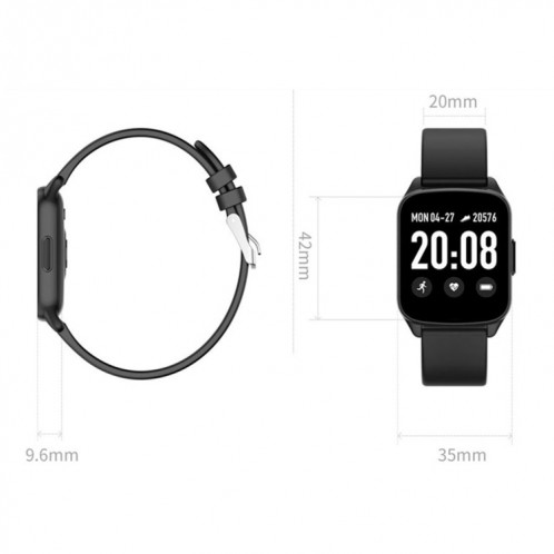 Lokmat KW17 1.3 pouces écran TFT IP68 montre intelligente étanche, moniteur de sommeil de soutien / moniteur de fréquence cardiaque / tensiomètre (vert) SL201D296-012