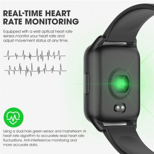 Lokmat KW17 1.3 pouces écran TFT IP68 montre intelligente étanche, moniteur de sommeil de soutien / moniteur de fréquence cardiaque / tensiomètre (vert) SL201D296-012