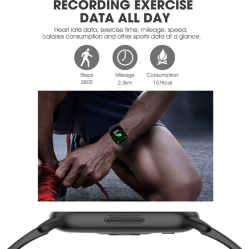 Lokmat KW17 1.3 pouces écran TFT IP68 montre intelligente étanche, moniteur de sommeil de soutien / moniteur de fréquence cardiaque / tensiomètre (vert) SL201D296-012