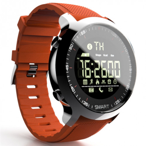 Lokmat MK18 1.1 pouces écran circulaire IP68 montre intelligente étanche, rappel d'informations de support / caméra à distance / moniteur de marche (orange) SL401B435-012