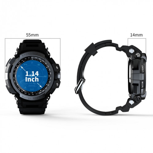 Lokmat MK28 1.4 pouces FSTN écran IP68 montre intelligente étanche, rappel d'informations de support / caméra à distance / enregistrement sportif (vert) SL801C396-012