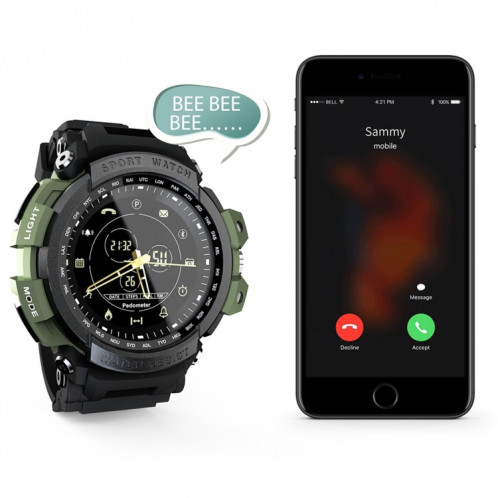 Lokmat MK28 1,4 pouces FSTN écran IP68 montre intelligente étanche, rappel d'informations de support / caméra à distance / enregistrement sportif (bleu) SL801B884-012