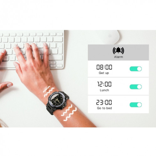 Lokmat MK28 1,4 pouces FSTN écran IP68 montre intelligente étanche, rappel d'informations de support / caméra à distance / enregistrement sportif (bleu) SL801B884-012