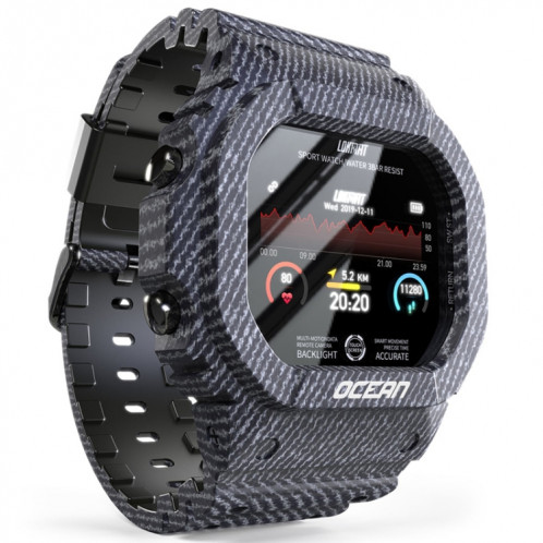 Lokmat OCEAN 1.14 pouces écran tactile TFT IP68 montre intelligente étanche, rappel d'informations de support / moniteur de sommeil / enregistrement de sport (bleu denim) SL901C1219-014
