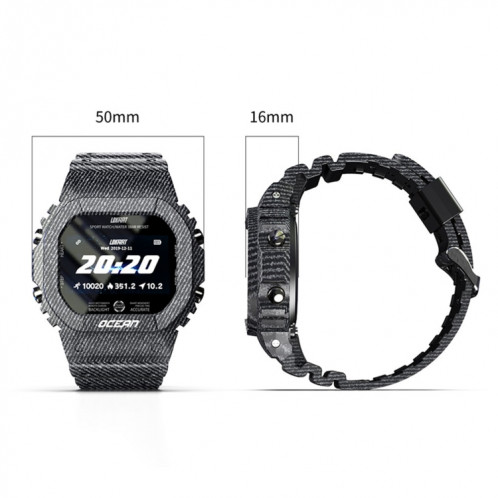 Lokmat OCEAN 1.14 pouces écran tactile TFT IP68 montre intelligente étanche, rappel d'informations de support / moniteur de sommeil / enregistrement de sport (vin rouge) SL901A587-014