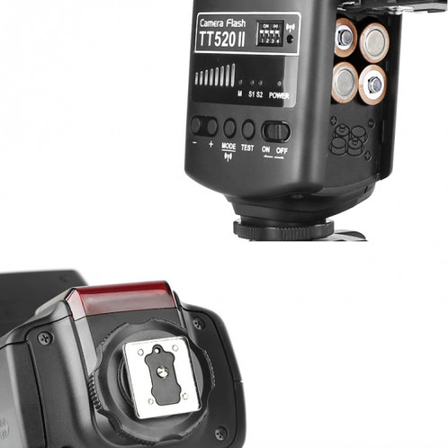 Godox TT520II 433MHZ sans fil 1 / 300s-1 / 2000s HSS Flash Speedlite Camera Top Fill Light pour appareils photo reflex numériques Canon / Nikon (noir) SG501A302-010