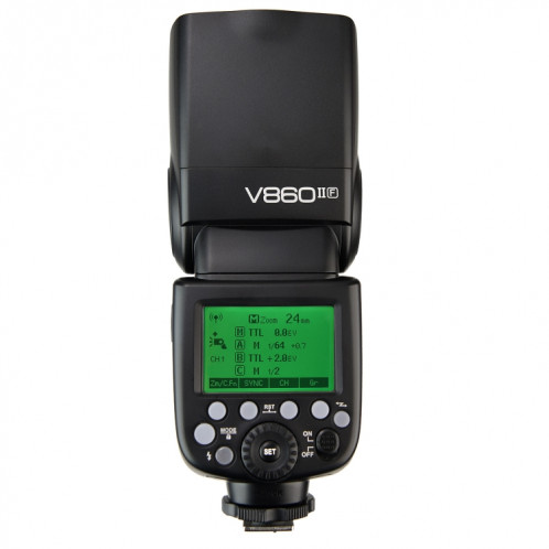 Godox V860IIF 2.4GHz sans fil 1 / 8000s HSS Flash Speedlite Camera Top Fill Light pour appareils photo reflex numériques Fujifil (noir) SG901A1329-012