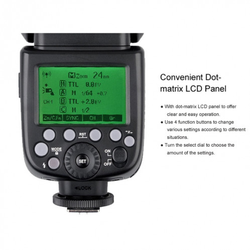 Godox V860IIF 2.4GHz sans fil 1 / 8000s HSS Flash Speedlite Camera Top Fill Light pour appareils photo reflex numériques Fujifil (noir) SG901A1329-012