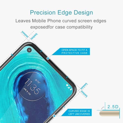 Pour Motorola Moto G Fast 0.26mm 9H 2.5D Film en verre trempé SD23041347-08