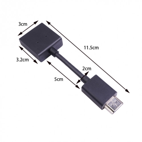 Adaptateur de convertisseur de ligne d'extension plaqué or à rotation mâle HDMI 4K SH1734958-08