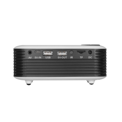 TRANSJEE A2000 320x240P 1000 ANSI Lumens Mini projecteur numérique HD pour cinéma maison, Type de prise: Prise américaine (blanc) SH001A385-09