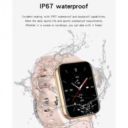D06 1,6 pouces IPS écran couleur IP67 montre intelligente étanche, prise en charge de la surveillance du sport / surveillance du sommeil / surveillance de la fréquence cardiaque (gris) SH101C1610-018