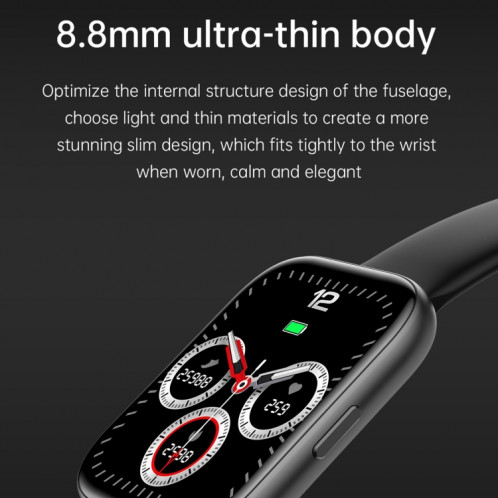 Montre intelligente étanche IP68 à écran couleur carré G69 de 1,69 pouces, prise en charge de la surveillance de la pression artérielle / surveillance du sommeil / surveillance de la fréquence cardiaque, style: SH301C813-020