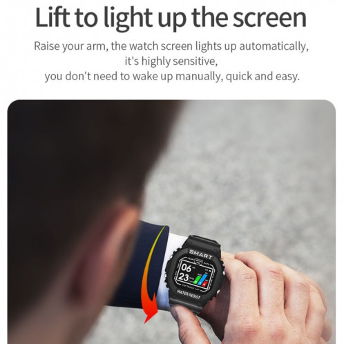 K16 1.14 pouces TFT écran couleur IP68 montre intelligente étanche, prise en charge de la musique Bluetooth / surveillance du sommeil / surveillance de la fréquence cardiaque (coloré) SH801C1434-015
