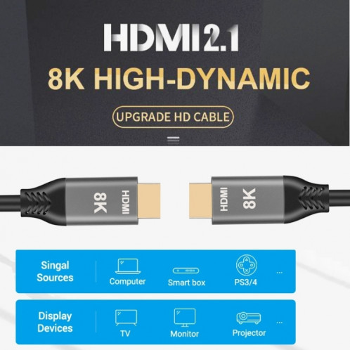 Câble HDMI2.1 8K 120Hz High Dynamic HD, longueur de câble: 1,5 m SH47021320-07