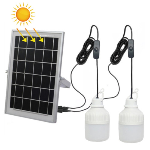 SNF-0092 3W ampoule d'éclairage de lanterne solaire extérieure IP44 LED étanche un pour deux système d'éclairage lampe de jardin fendue, longueur: 10m SH502A1802-010