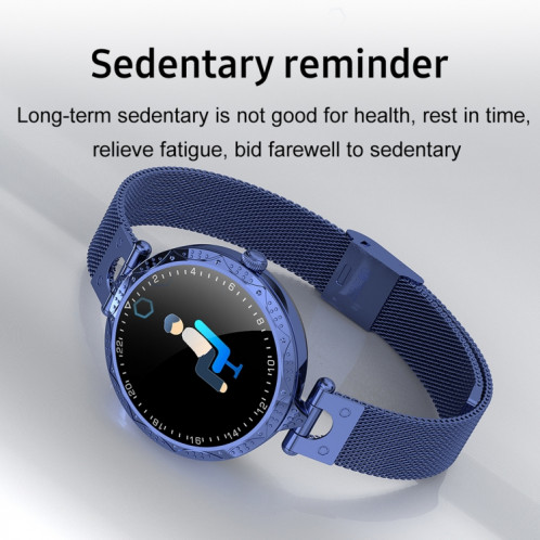 AK22 1.09 pouces IPS écran IP67 montre intelligente étanche, prise en charge de la surveillance du sommeil / surveillance de l'oxygène sanguin / surveillance de la fréquence cardiaque (bleu) SH101B1706-012