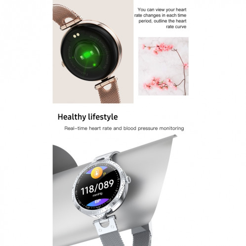 AK22 1.09 pouces IPS écran IP67 montre intelligente étanche, prise en charge de la surveillance du sommeil / surveillance de l'oxygène sanguin / surveillance de la fréquence cardiaque (bleu) SH101B1706-012