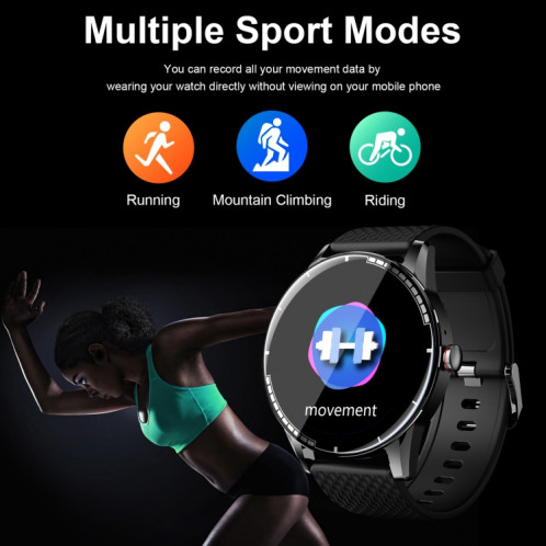 H6 1.28 pouces écran tactile IP67 montre intelligente étanche, prise en charge des appels Bluetooth / surveillance du sommeil / surveillance de la fréquence cardiaque (noir) SH301A1701-018