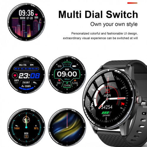 H6 1.28 pouces écran tactile IP67 montre intelligente étanche, prise en charge des appels Bluetooth / surveillance du sommeil / surveillance de la fréquence cardiaque (noir) SH301A1701-018