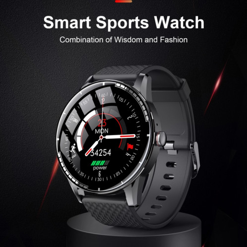 H6 1.28 pouces écran tactile IP67 montre intelligente étanche, prise en charge des appels Bluetooth / surveillance du sommeil / surveillance de la fréquence cardiaque (noir) SH301A1701-018