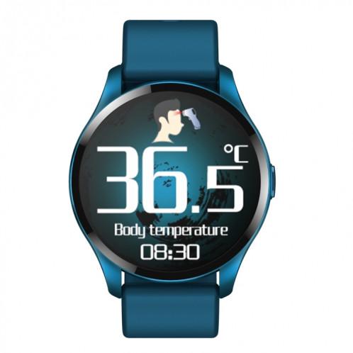 T88 1,28 pouces TFT écran couleur IP67 montre intelligente étanche, prise en charge de la surveillance de la température corporelle / surveillance du sommeil / surveillance de la fréquence cardiaque (bleu) SH101A696-017